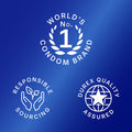 World's no. 1 condom brand; responsible sourcing; Durex quality assured