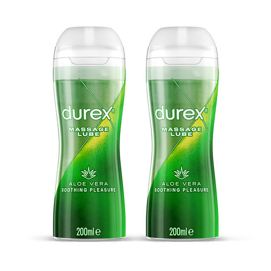 40375323656274//Durex UK Lube 400ml Durex 2 in 1 Soothing Aloe Vera Massage Water Based Lube