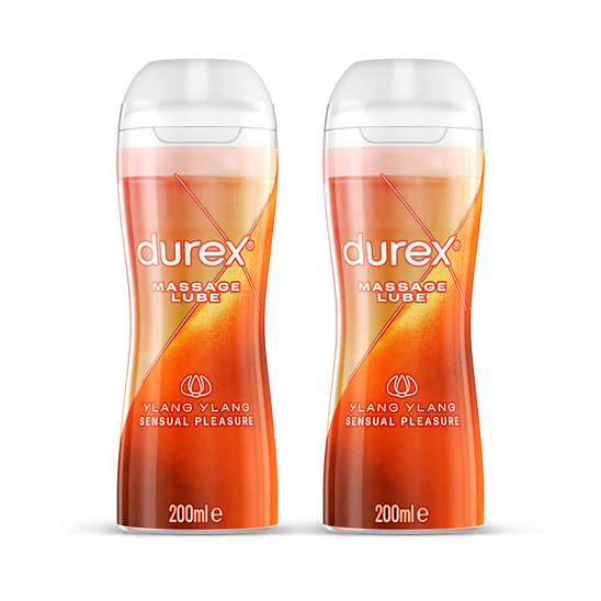 Durex UK Lube 400ml Durex 2 in 1 Ylang Ylang Sensual Massage Water Based Lube