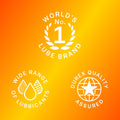 World's no. 1 lube brand; wide range of lubricants; Durex quality assured