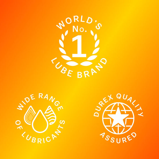 World's no. 1 lube brand; wide range of lubricants; Durex quality assured