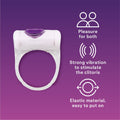 Pleasure for both; strong vibration to stimulate the clitoris, elastic material easy to put on