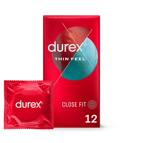 Durex UK Condoms Thin Feel Close Fit 12 Pack