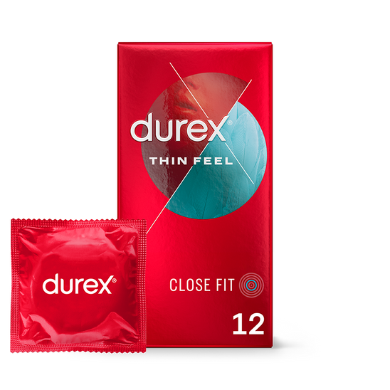 Durex UK Condoms Thin Feel Close Fit 12 Pack